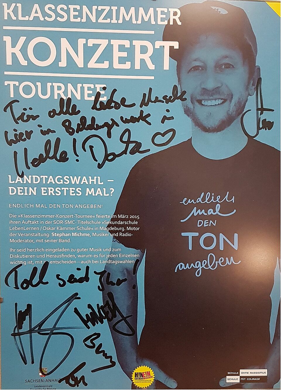 Andenken an das Klassenzimmerkonzert 2016